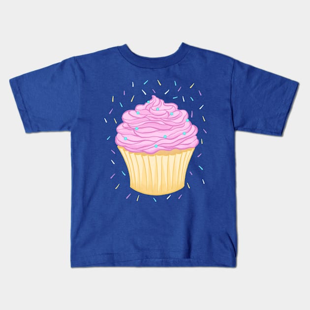 Tasty Cupcake and Sprinkles Kids T-Shirt by Carabara Designs